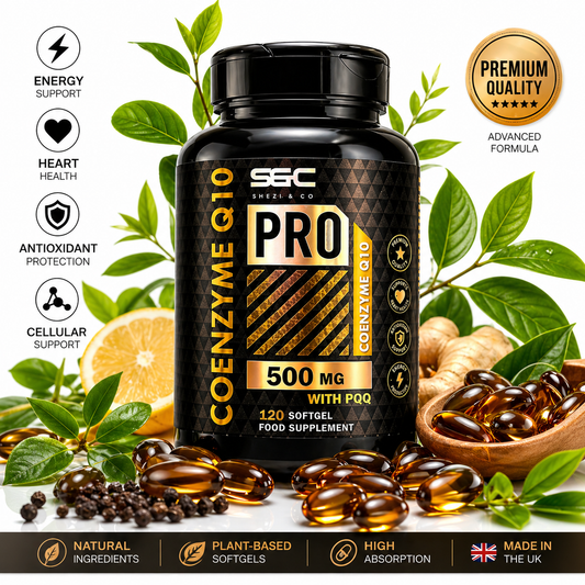 CoQ10 - Coenzyme Ubiquinone 500mg High Strength Vegan Softgels 120 Capsules UK