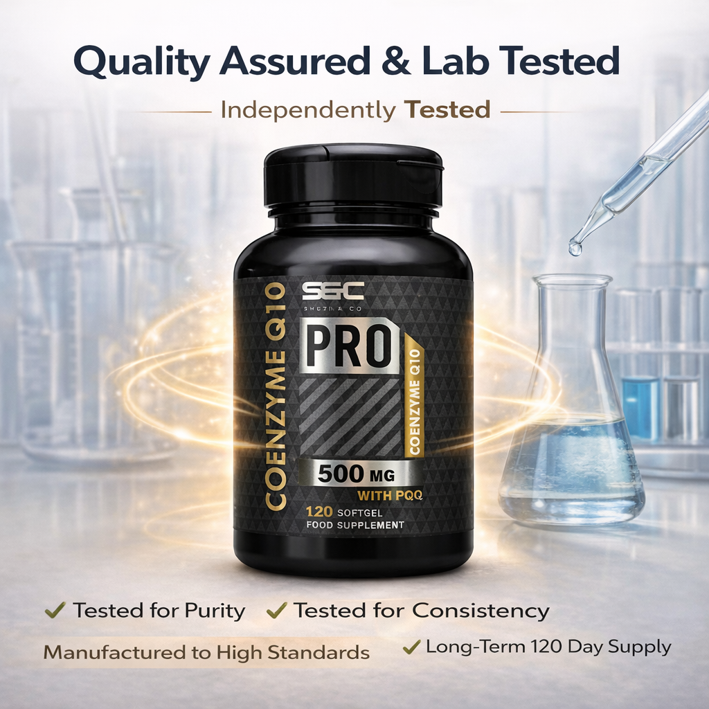 CoQ10 - Coenzyme Ubiquinone 500mg High Strength Vegan Softgels 120 Capsules UK