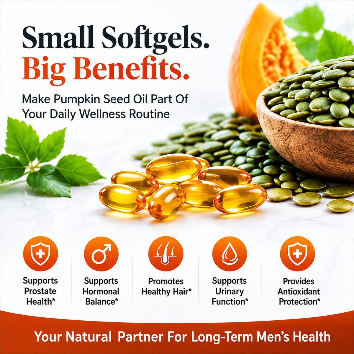 Pumpkin Seed Oil Complex 4000 mg — 300 Vegan Softgels — PRODUCT INFORMATION 5
